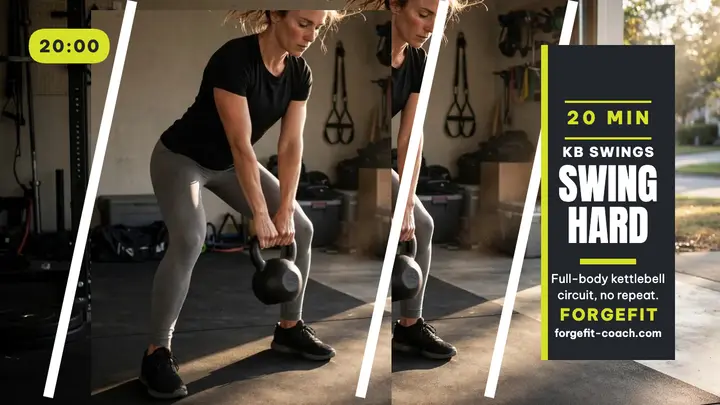Forgefit kettlebell HIIT shard thumbnail template