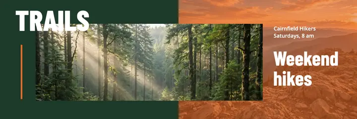 Hiking club header template