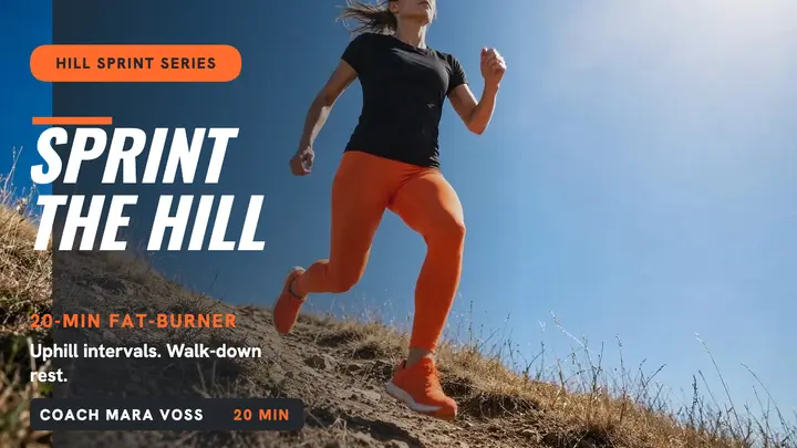 Hill sprint blue sky thumbnail template