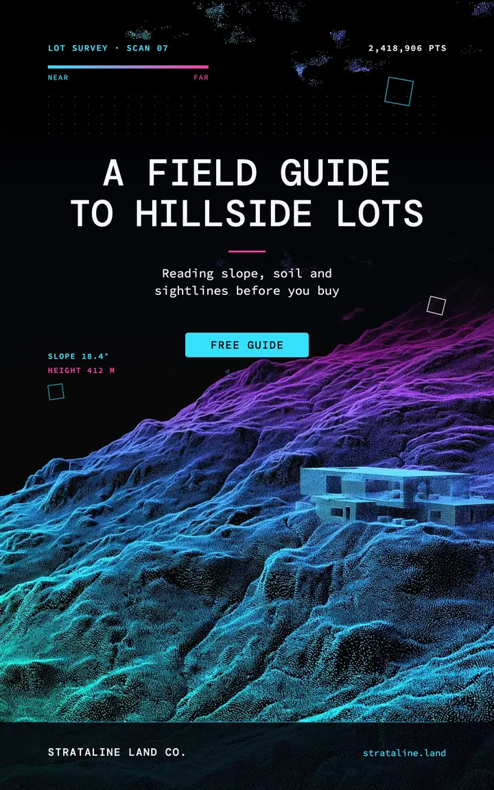 Hillside lot buyer's field guide ebook cover template