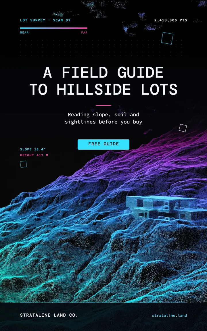 Hillside lot buyer's field guide ebook cover template