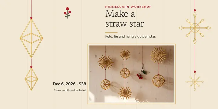 Straw star workshop post, Himmelgarn Workshop template