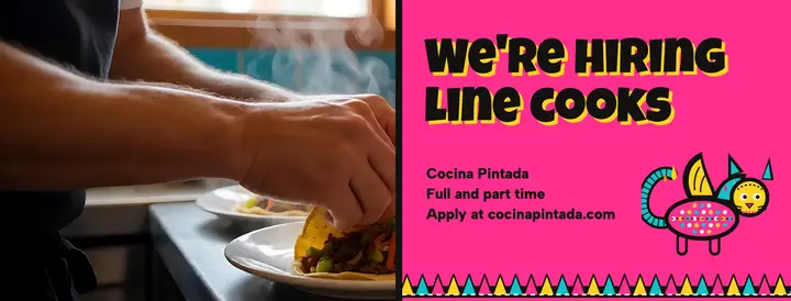 Cocina Pintada line cook hiring cover template