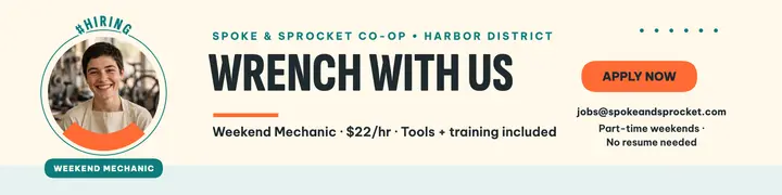 Spoke and Sprocket hiring badge banner template