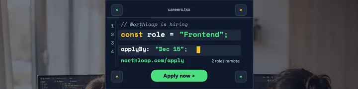 Northloop code editor hiring banner template