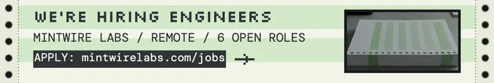 Mintwire Labs hiring cover: we're hiring linkedin cover template