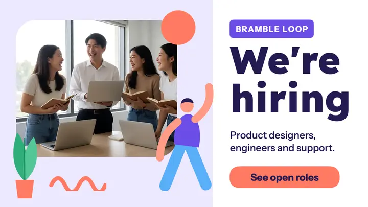 Bramble Loop we're hiring thumbnail template