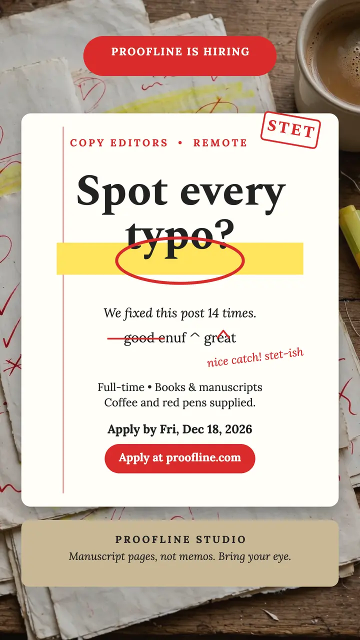 Proofline hiring copy editors red pen story template