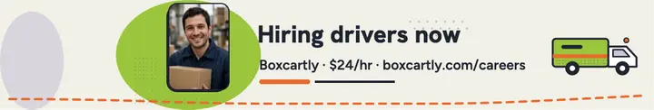 Boxcartly hiring drivers LinkedIn cover template