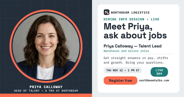 Northbeam hiring session speaker card template