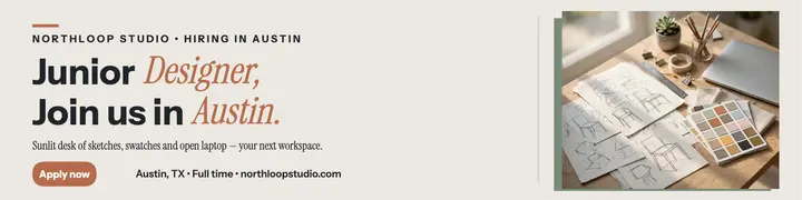 Northloop Studio junior designer hiring banner template
