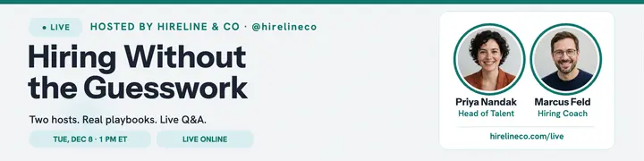 Hireline hiring workshop speaker banner template