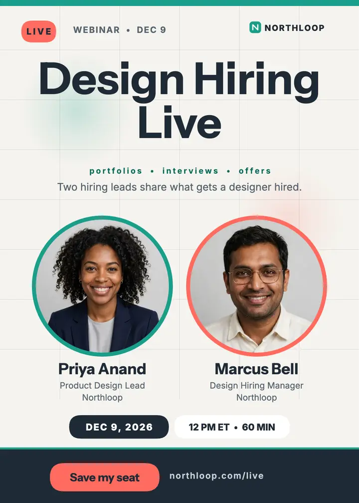 Northloop Design Hiring Live invite: hiring webinar invite template