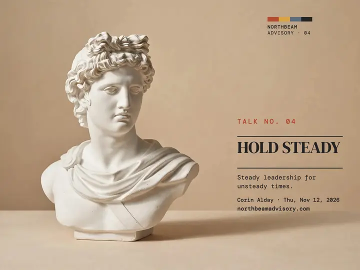 Hold steady leadership talk slide template