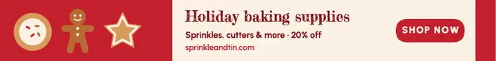 Holiday baking supplies ad template