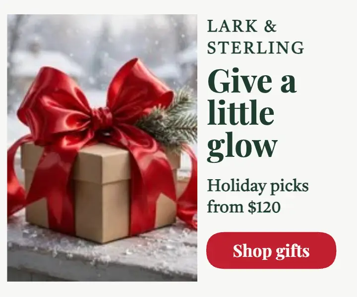 Lark and Sterling holiday gift rectangle ad template