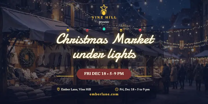 Ember Lane holiday market night post template