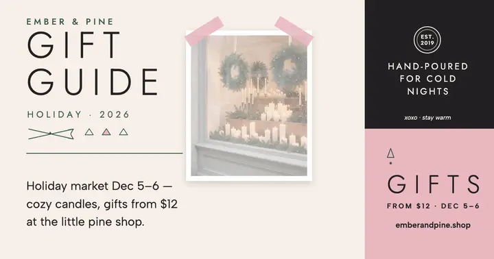 Ember and Pine holiday gift guide post template