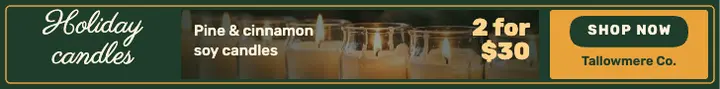 Holiday candles 2 for $30 template