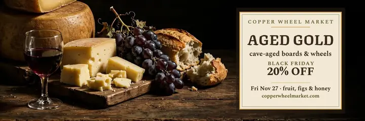 Copper Wheel Market Black Friday cheese header template
