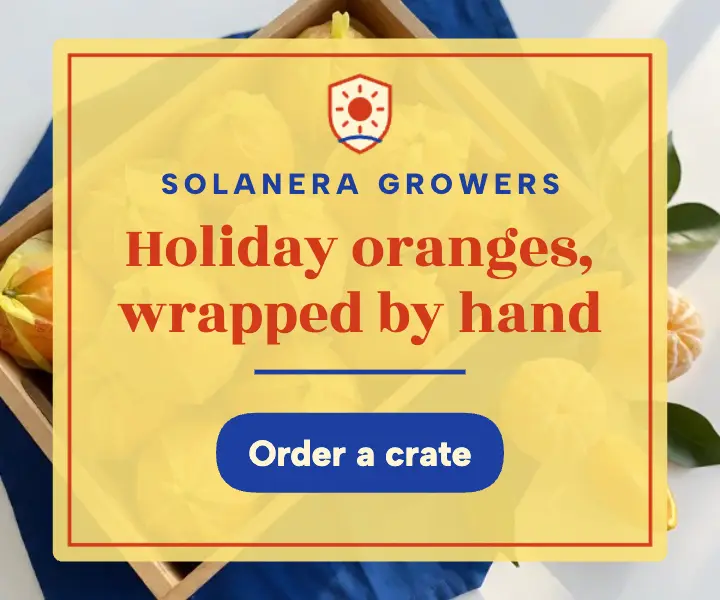 Solanera holiday orange crates ad template