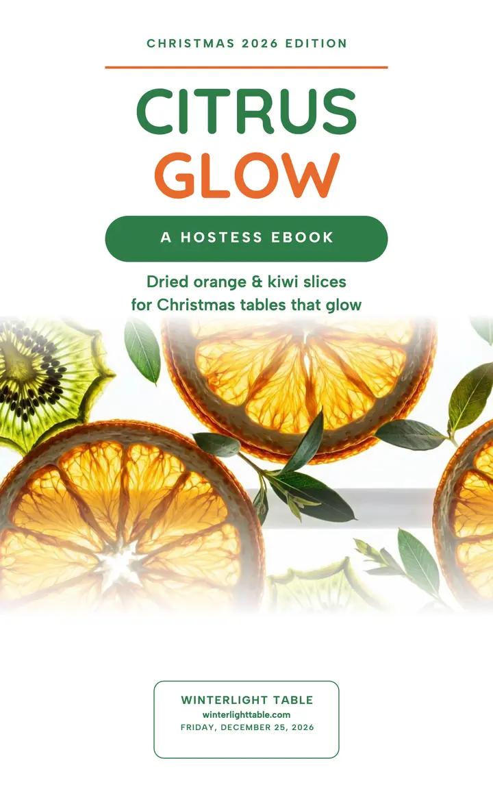 Winterlight citrus glow Christmas ebook template