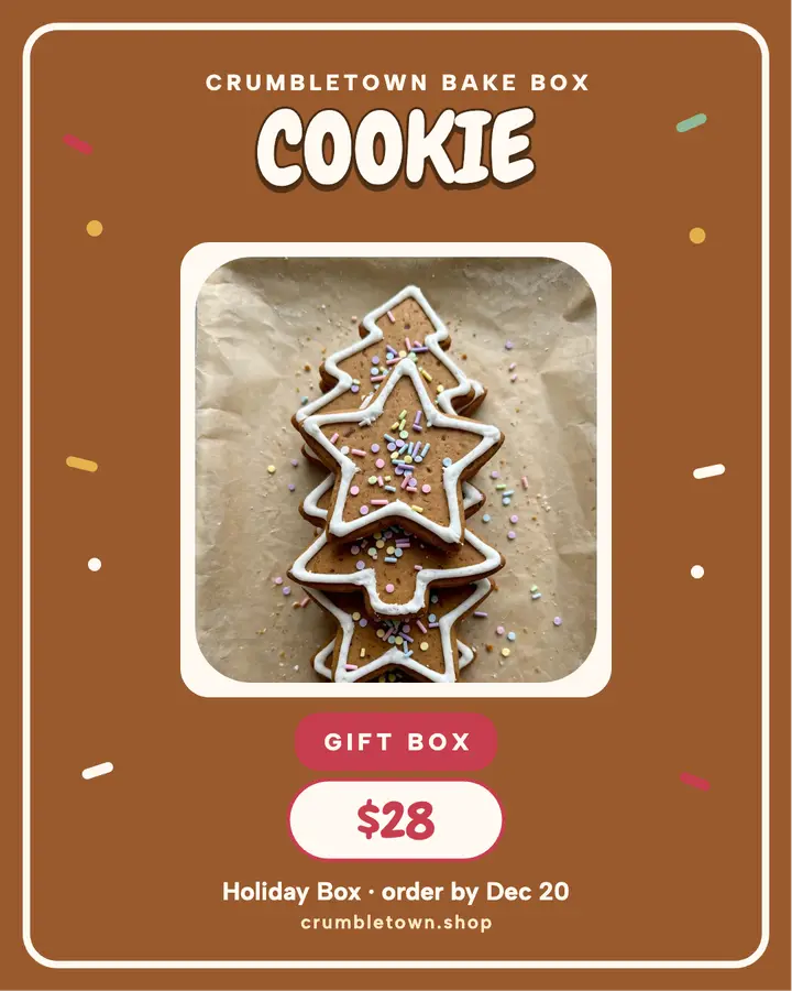 Crumbletown holiday cookie gift box post template