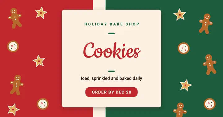 Holiday cookies post template