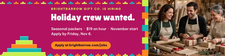 Brightbarrow holiday crew hiring banner template