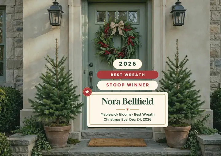 Stoop winner certificate, sage door template