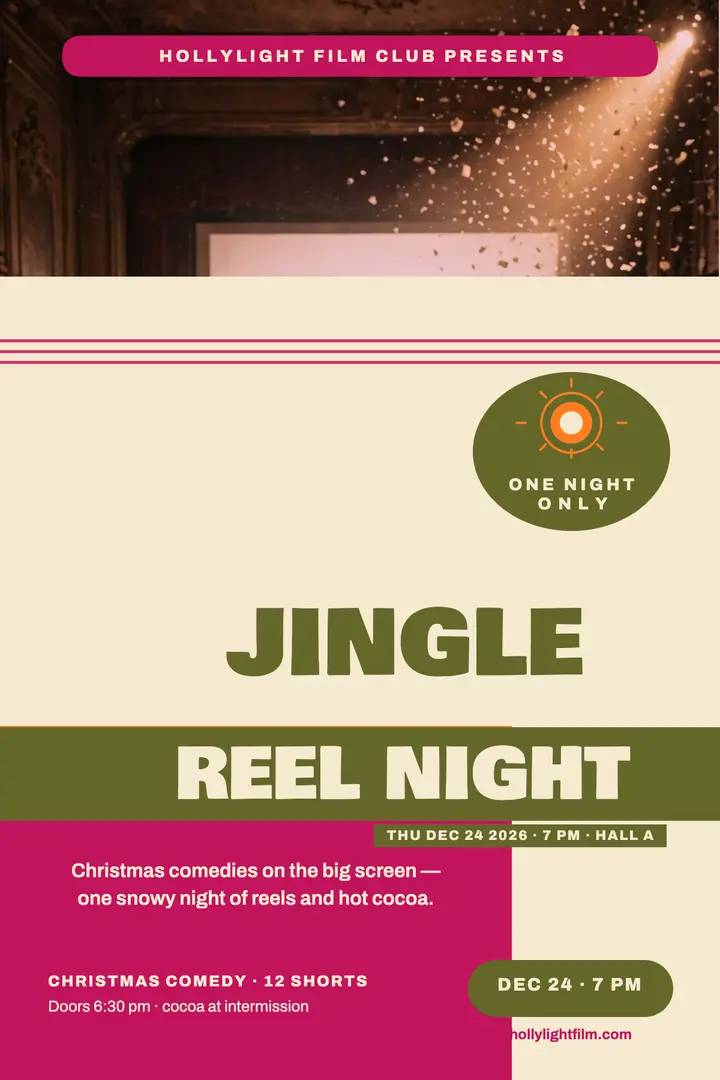 Hollylight Christmas comedy night poster template