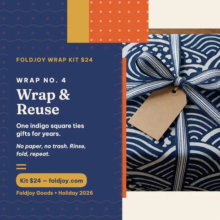 Foldjoy holiday furoshiki gift post template