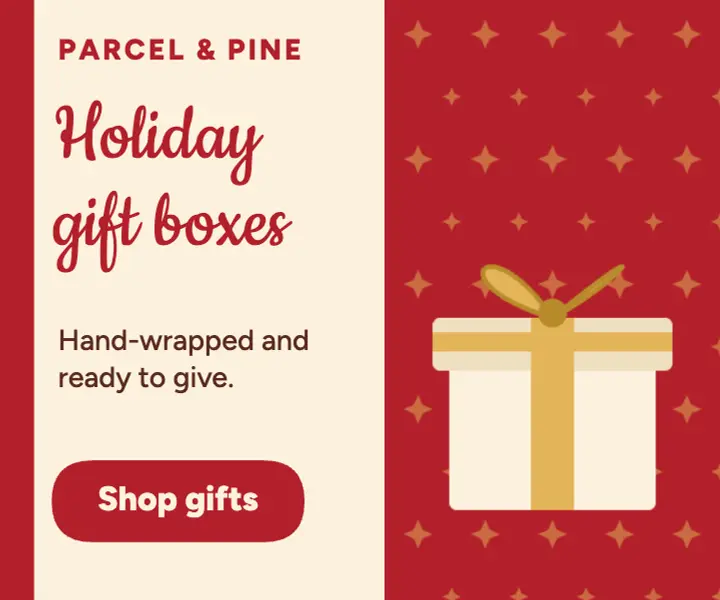 Holiday gift boxes ad template