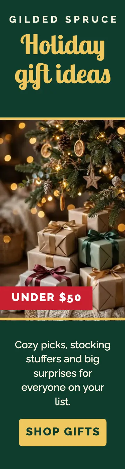Holiday gift ideas ad template