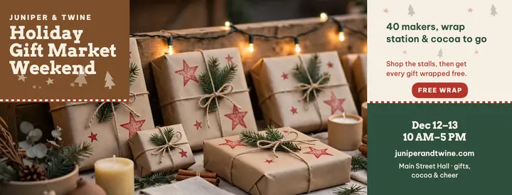 Juniper and Twine holiday gift market cover template