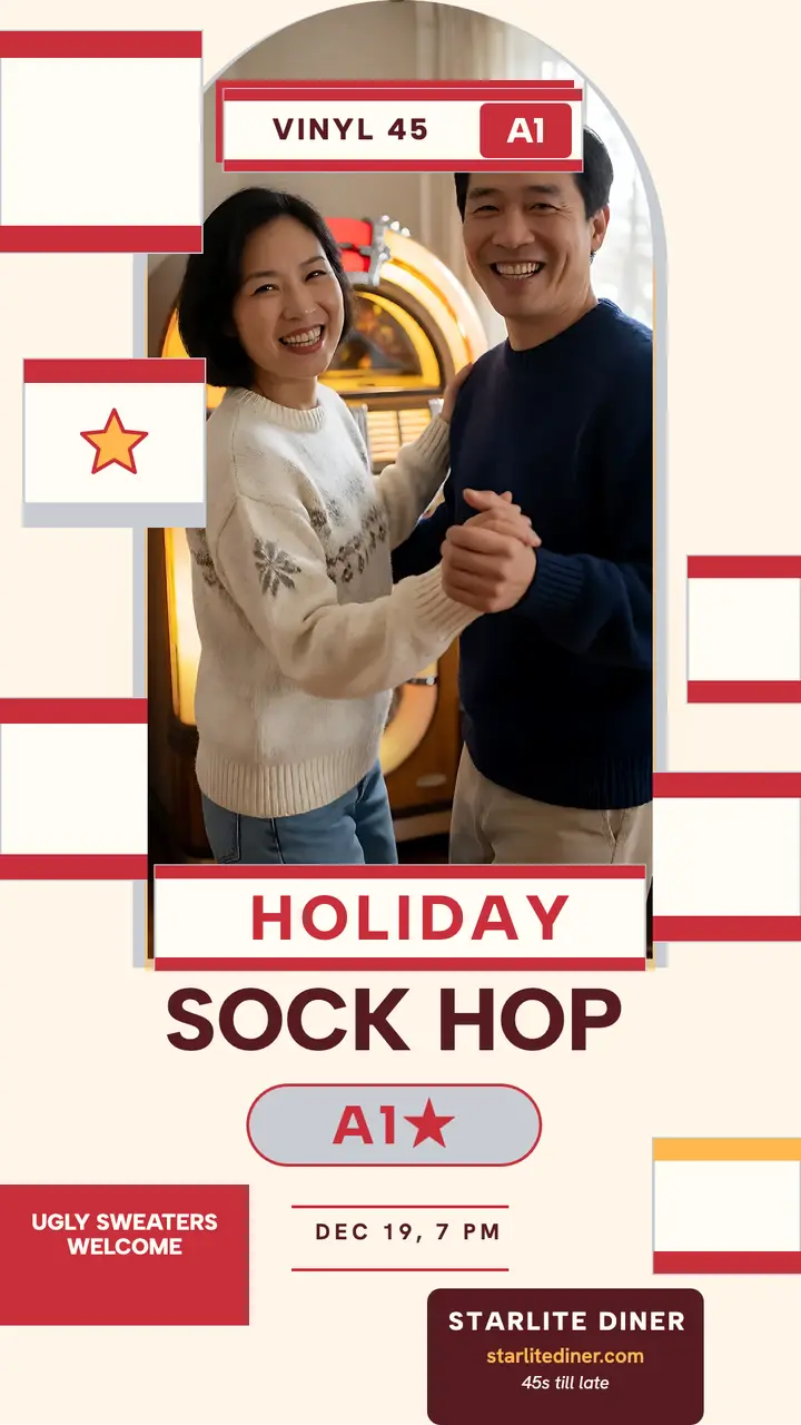 Starlite Diner Holiday Hop jukebox story template
