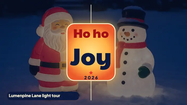 Lumenpine Lane holiday light tour thumbnail template