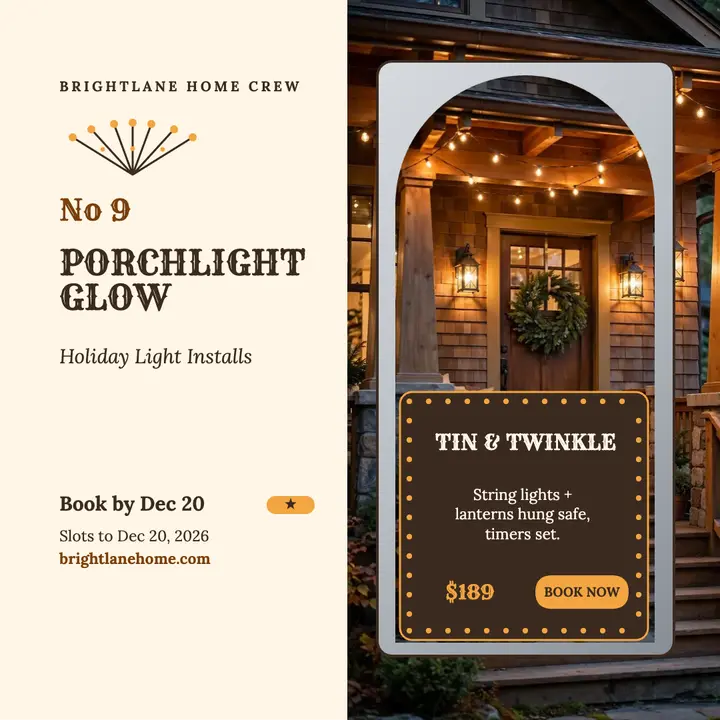 Brightlane porchlight glow install post template