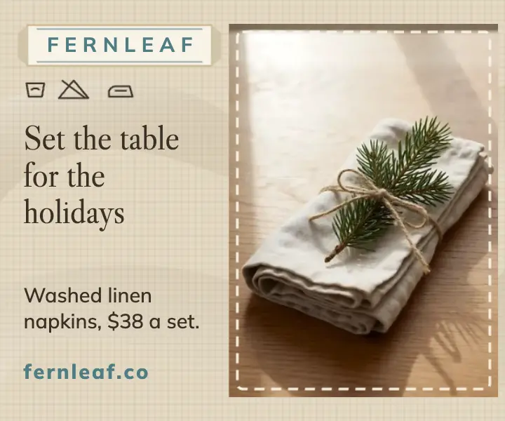 Holiday linen ad template