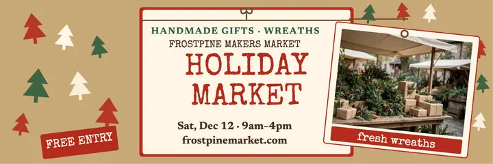 Frostpine holiday makers market header template