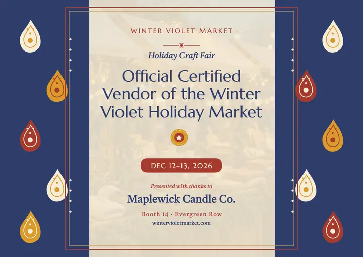 Winter Violet Market vendor certificate template