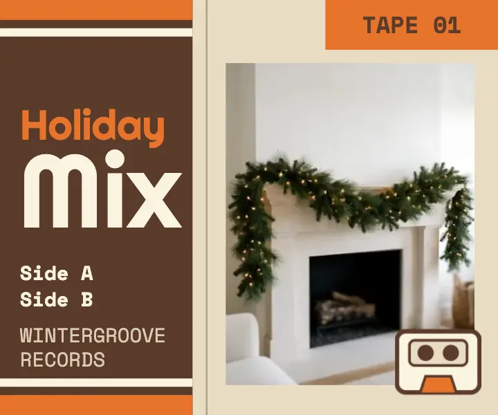 Wintergroove holiday mixtape ad template