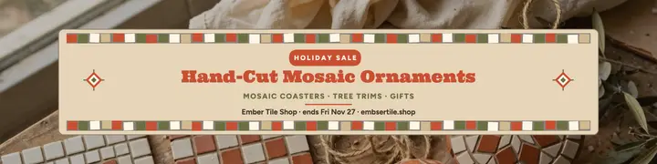 Ember Tile Shop holiday mosaic banner template