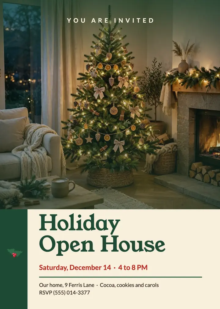 Holiday open house template