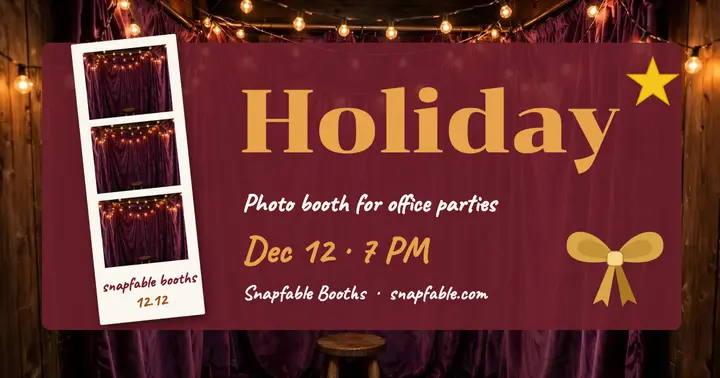 Snapfable Booths holiday party post template
