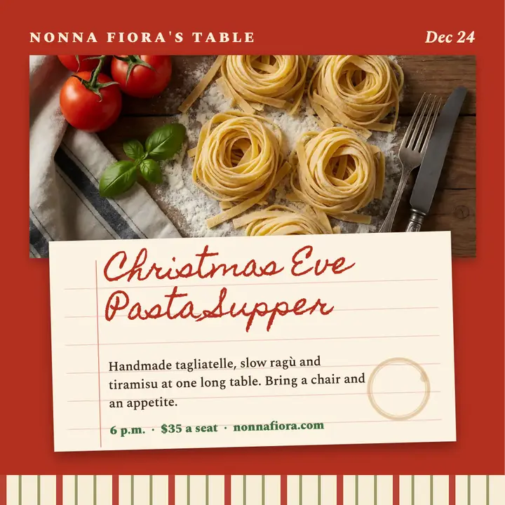 Nonna Fiora's Christmas Eve pasta supper template