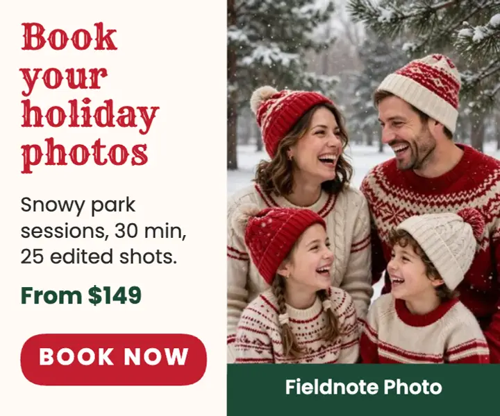 Holiday photo session ad template