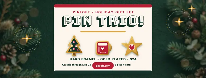 Pinloft Holiday Pin Trio cover template