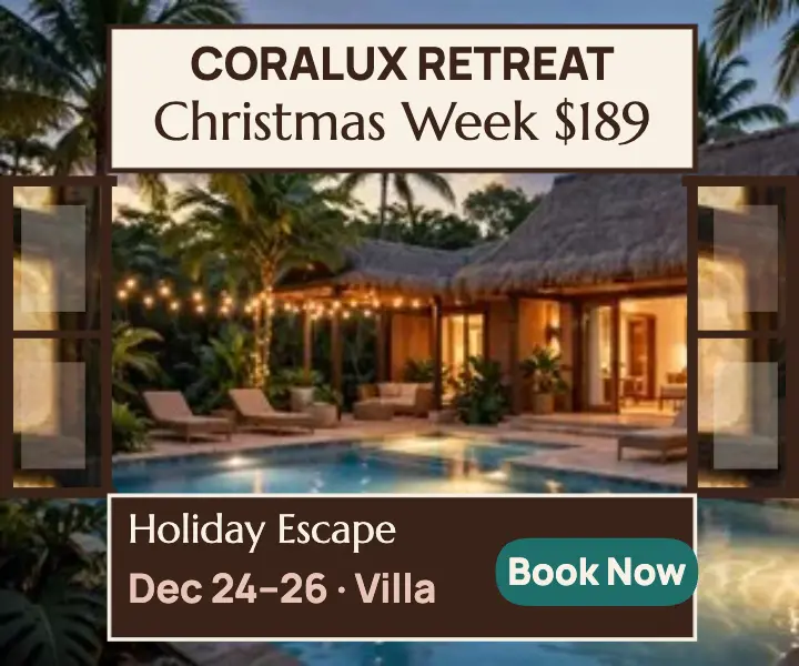 Coralux Retreat holiday escape villa ad template