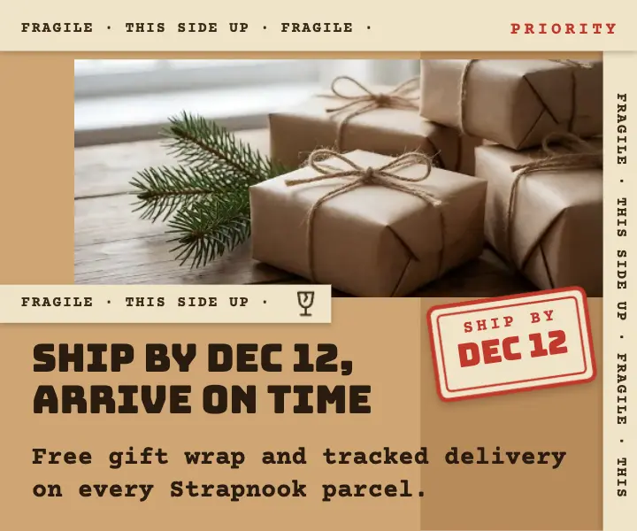 Strapnook Post holiday shipping deadline ad template